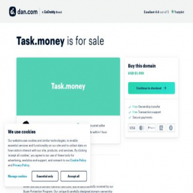 Скриншот главной страницы сайта task.money